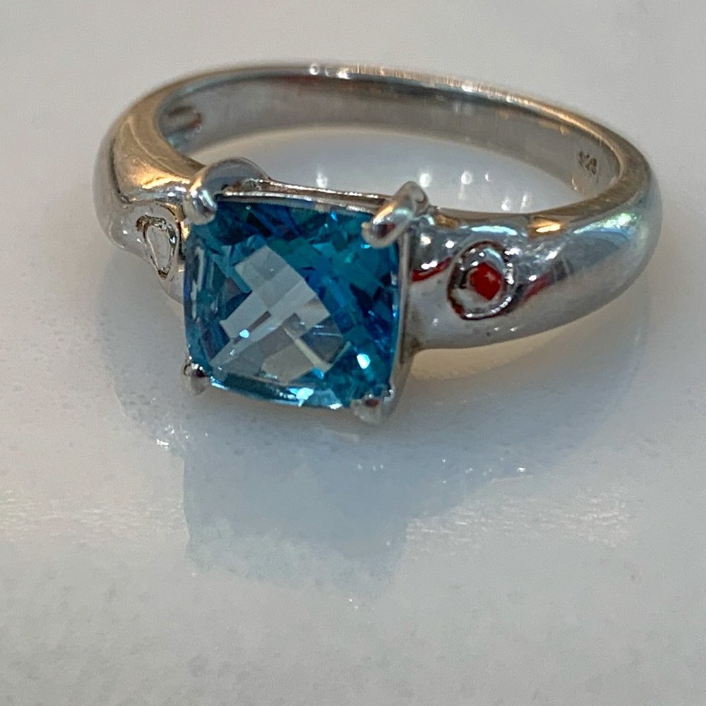 Vintage Solid Sterling Cocktail Ring (Size 5.75)